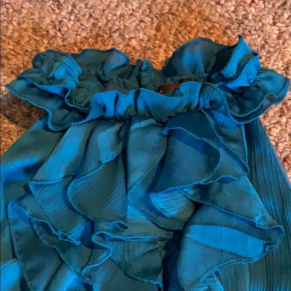 Blue Ruffled Blouse - Picture 3 of 4